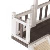 2-Tier Outdoor Wooden Dog House