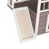 2-Tier Outdoor Wooden Dog House