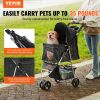 3 Wheels Dog Stroller with Brakes