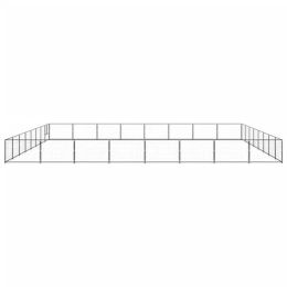 Dog Kennel Black 688.9 ft² Steel