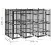 Outdoor Dog Kennel Steel 79.3 ft²