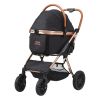 VEVOR 4 Wheels Dog Stroller Rotate with Brakes - Black