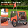 VEVOR Dog Bike Trailer - Orange/Gray