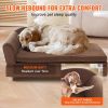VEVOR Dog Couch for Large-Sized Dogs - Dark Brown