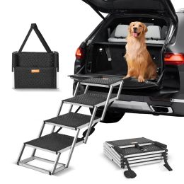 VEVOR Dog Steps for Cars 4-step Folding