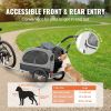 VEVOR 2 in 1 Jogging Stroller Bicycle Carrier - Black/Gray