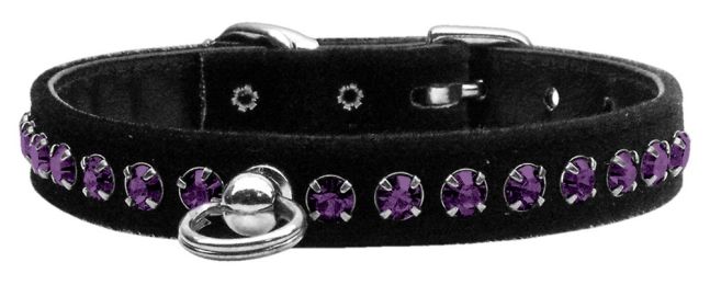 Elite Black Velvet Collars (Crystal/Size: Amethyst 10)