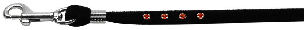 Black Velvet Jeweled Leash (Crystal Color: Hyacinth)