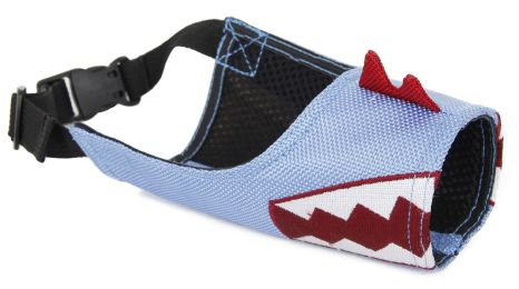 Pet Life Fumigation Adjustable Designer Dog Muzzle (Color/Size: Blue-L)