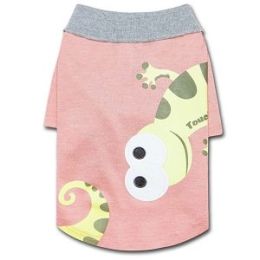 Touchdog 'Arubark' Caribbean Style Dog Polo T-Shirt (Color: Peach, Size: X-Large)