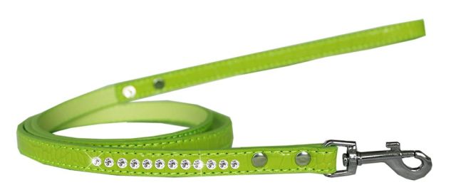 Clear Jewel Croc Leash 1/2'' wide x 4' long (Color/Size: Lime Green-4')