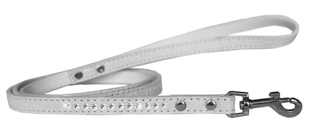 Clear Jewel Croc Leash 1/2'' wide x 4' long (Color/Size: White-4')
