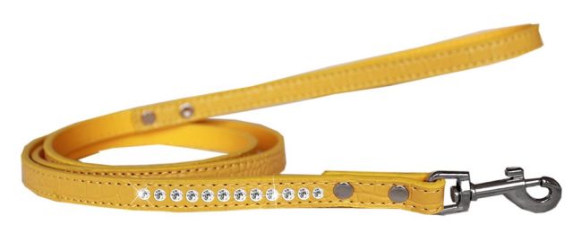 Clear Jewel Croc Leash 1/2'' wide x 4' long (Color/Size: Yellow-4')