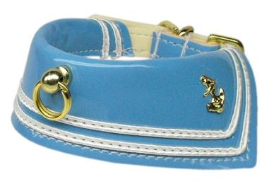 Sailor Baby Blue Dog Collar (Size: 14)