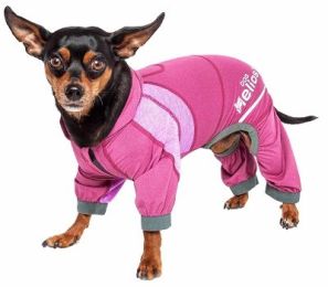 Dog Helios 'Namastail' Lightweight Yoga Dog Hoodie Tracksuit (Color: Pink, Size: X-Large)
