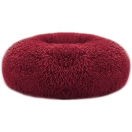 Donut Dog Bed - L Size (Color: Red)