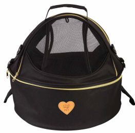 Dual-Zip Airline Approved Dog Carrier (Color: Black)