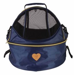 Dual-Zip Airline Approved Dog Carrier (Color: Navy)