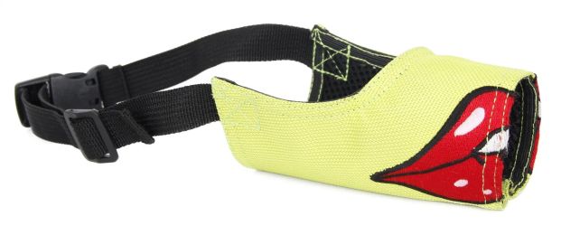 Pet Life Fumigation Adjustable Designer Dog Muzzle (Color/Size: Green/Red-S)