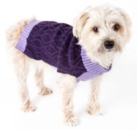 Oval Weaved Heavy Knitted Fashion Designer Dog Sweater (Size: Small)