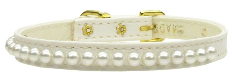 3/8" Pearl Dog Collar White (Size: 14)