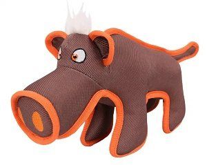 Animal Dura-Chew Reinforced Dog Toy (Color: Brown)