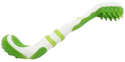 'Denta-Brush' TPR Durable Tooth Brush and Dog Toy (Color: Green)