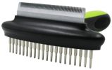 Pet Life Flex Series 2-in-1 Dual-Sided Grooming Undercoat Rake and Deshedder