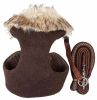 Pet Life Luxe 'Furracious' 2-In-1 Mesh Harness W/ Removable Fur Collar