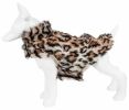 Pet Life Luxe 'Lab-Pard' Dazzling Leopard Patterned Mink Fur Dog Coat