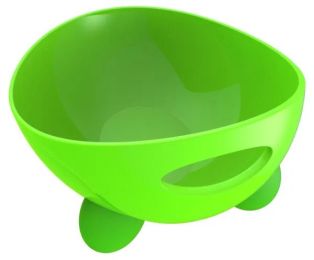 'Modero' Dishwasher Safe Modern Tilted Dog Bowl By Pet Life (Color: Green)