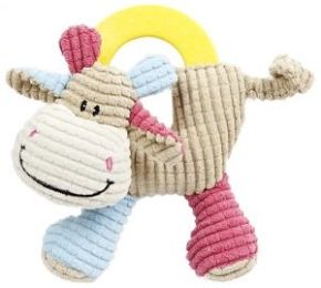 'Moo-cifier' Plush Teething Puppy Toy (Color: Beige)