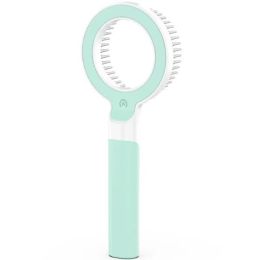 Pet Life 'WAGNIFY' 360 Degree and Multi-Directional Modern Grooming Dog Comb (Color: Green)