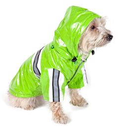 Reflecta-Glow Reflective Waterproof Adjustable PVC Pet Raincoat (Size: SM)