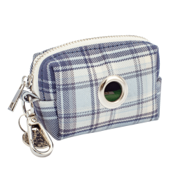 Waste Bag Holder - Plaid Denim (Color: Blue)