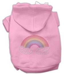 Rhinestone Rainbow Dog Hoodies (Color/Size: Pink-XXXL)