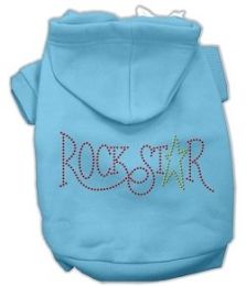 Rock Star Rhinestone Dog Hoodies (Color/Size: Baby Blue-XXXL)
