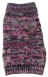 Royal Bark Heavy Cable Knitted Designer Fashion Dog Sweater (Size: Medium)