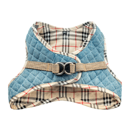 Step-In Denim Dog Harness (Color/Size: Beige-L)