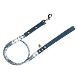 Swag Leash - Denim and Plaid (Color: Blue)