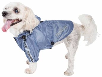 Dog Helios 'Torrential Shield' Adjustable Dog Raincoat (Color/Size: Blue-SM)