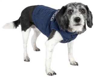 Touchdog Waggin Swag Reversible Insulated Dog Vest (Color/Size: Navy-XS)