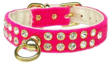 Velvet #31 Pink Dog collar (Size: 16)