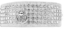 Mirage 5 Row Rhinestone Designer Croc Dog Collar